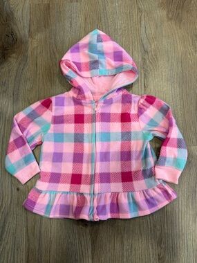 Plaid Fleece Coat, 18 Months